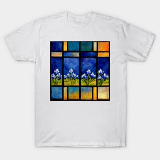 Texas Bluebonnets Stained Glass T-Shirt